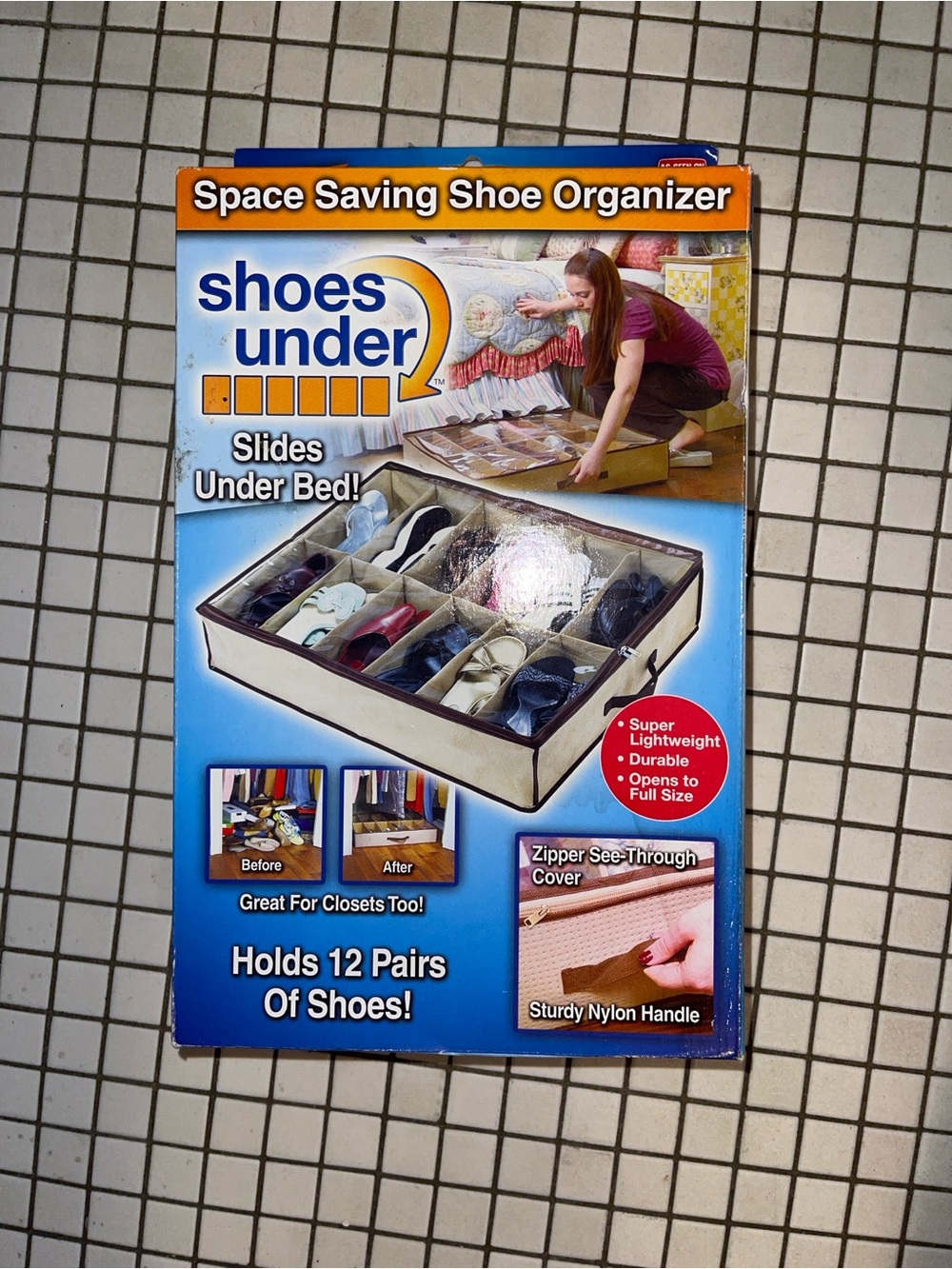 Space Saving Shoe Organizer - Beige